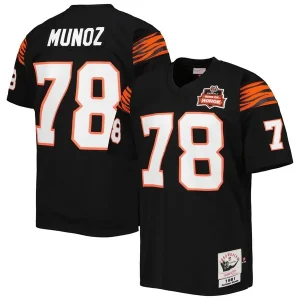 Anthony Muñoz Cincinnati Bengals Authentic Throwback Retired Player Jersey - Black