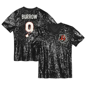Joe Burrow Cincinnati Bengals Women's Player Name & Number V-Neck Fashion Jersey - Black