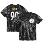 T.J. Watt Pittsburgh Steelers Women's Player Name & Number V-Neck Fashion Jersey - Black