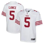 Trey Lance San Francisco 49ers Nike Youth Game Jersey - White/Scarlet