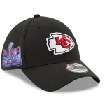 Kansas City Chiefs New Era Super Bowl LVIII Champions Side Patch 39THIRTY Flex Hat - Black