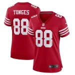 Jake Tonges San Francisco 49ers Nike Women's Team Game Jersey - Scarlet