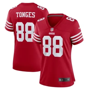 Jake Tonges San Francisco 49ers Nike Women's Team Game Jersey - Scarlet