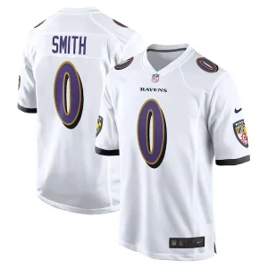 Roquan Smith Baltimore Ravens Nike Game Jersey - White/Black/Purple