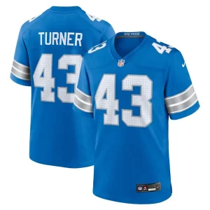 James Turner Detroit Lions Nike Game Jersey - Blue