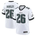 Saquon Barkley Philadelphia Eagles Nike White Game Jersey - White/Black/Green/Kelly Green