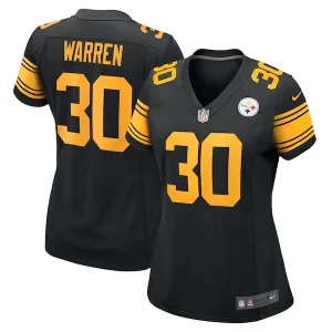 Jaylen Warren Pittsburgh Steelers Nike Women's Alternate Game Jersey - Black
