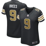 Drew Brees Nike New Orleans Saints Women's Alternate Game Jersey - Black/White