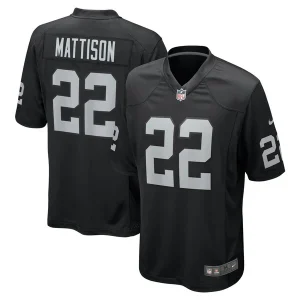 Alexander Mattison Las Vegas Raiders Nike Team Game Jersey - Black