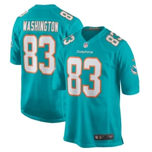 Malik Washington Miami Dolphins Nike Game Jersey - Aqua