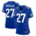 Tariq Woolen Seattle Seahawks Nike Women's Throwback Player Game Jersey - Royal/Navy/Neon Green
