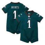 Jalen Hurts Philadelphia Eagles Nike Newborn & Infant Game Romper Jersey - Midnight Green