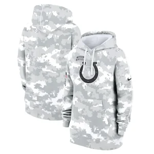 Indianapolis Colts Nike Women's 2024 Salute To Service Club Fleece Pullover Hoodie - Arctic Camo