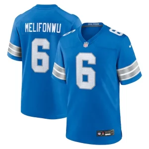 Ifeatu Melifonwu Detroit Lions Nike Team Game Jersey - Blue