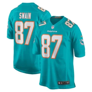 Freddie Swain Miami Dolphins Nike Game Jersey - Aqua