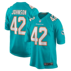 Alexander Johnson Miami Dolphins Nike Game Jersey - Aqua