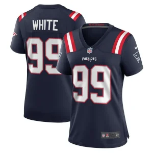 Keion White New England Patriots Nike Women's Team Game Jersey - Navy/Red/White