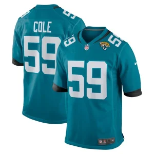 Myles Cole Jacksonville Jaguars Nike Team Game Jersey - Teal