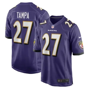 T.J. Tampa Baltimore Ravens Nike Team Game Jersey - Purple