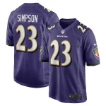 Trenton Simpson Baltimore Ravens Nike Team Game Jersey - Purple