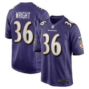 Owen Wright Baltimore Ravens Nike Team Game Jersey - Purple