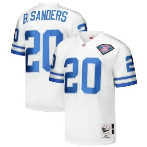 Barry Sanders Detroit Lions 1994 Authentic Throwback Retired Player Jersey - White