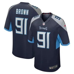 Shakel Brown Tennessee Titans Nike Game Jersey - Navy