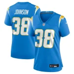Emany Johnson Los Angeles Chargers Nike Women's Team Game Jersey - Powder Blue