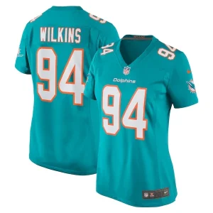 Christian Wilkins Miami Dolphins Nike Women's Team Game Jersey - Aqua